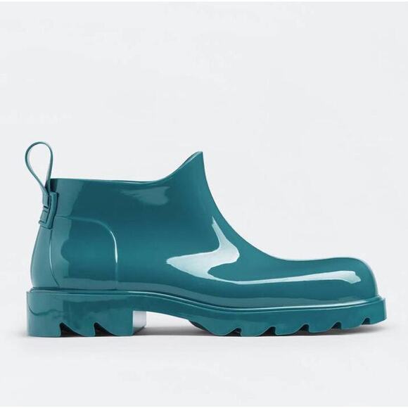 Bottega Veneta Shiny Rubber Blue Ankle Boots 12 US (45 Euro) 680510 IT NIB $650 main image 8